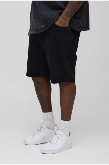 Plus Skinny Stretch Denim Shorts