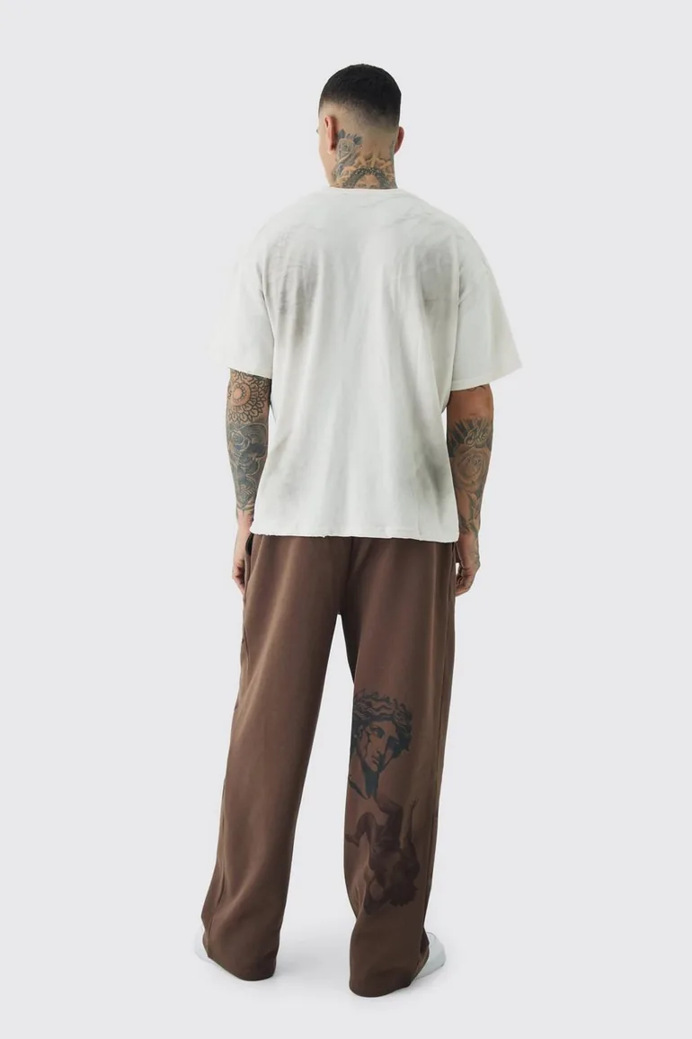 Tall Relaxed Renaissance Print Joggers - 1