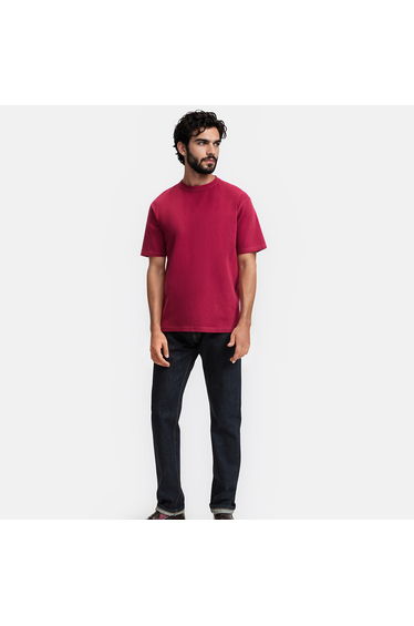 Boxy Fit Soft Feel Crew Neck T-Shirt in Thick Cotton