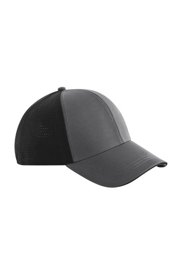 Beechfield Club Colour Block Baseball Cap - Gunmetal/Black