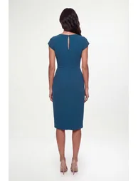 Crepe Cowl Wrap Midi Dress - 1