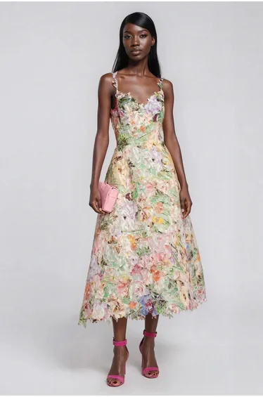 فستان اينوفير دينيم متعدد الالوان بطبعة أزهار