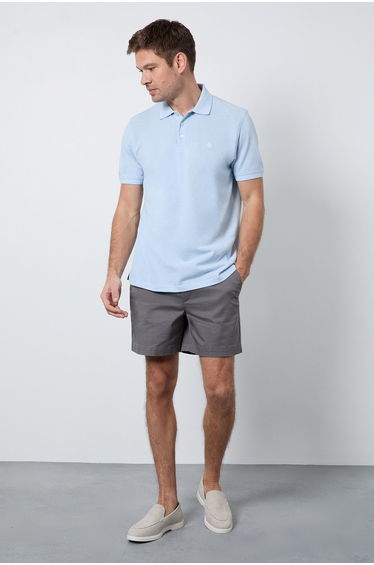 Light Blue Birdseye Polo Shirt