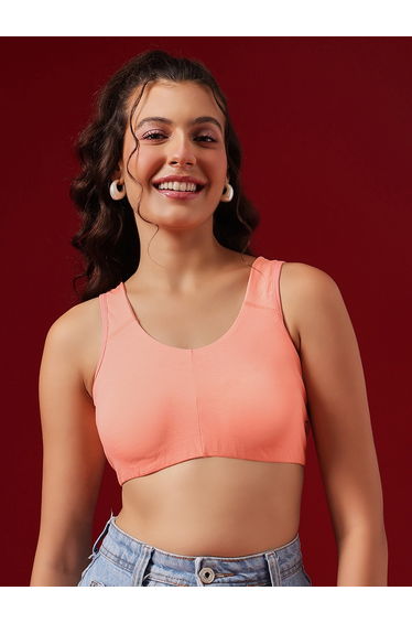 Peach Non-Padded Non-Wired Full Coverage Everyday T-Shirt Bra