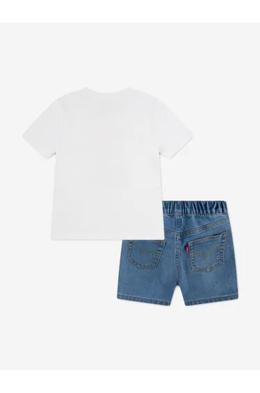 Levi's Baby Boys Skater T-Shirt and Shorts Set in White