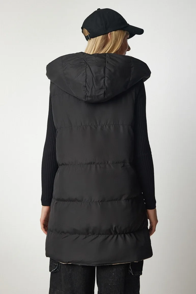 Happiness İStanbul Beige Zipped Vest double face - 12