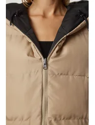 Happiness İStanbul Beige Zipped Vest double face - 7