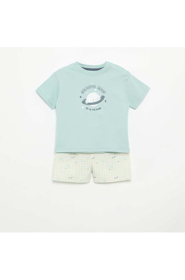 Short pajamas + t-shirt - 2 pieces BLUE