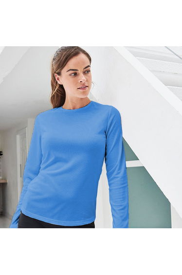 AWDis Just Cool Womens/Ladies Girlie Long Sleeve T-Shirt - Sapphire Blue