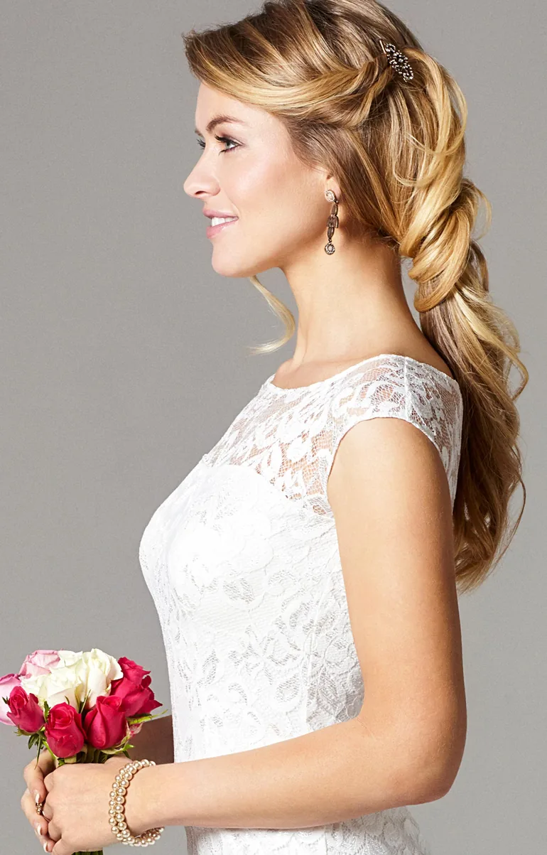 Amber Wedding Dress Short Ivory - 3