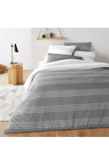 شرشف سرير قطن بحواف مطاطية بطبعة