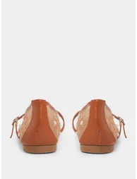 Bronze Embroidered Mesh Ballerina - 3