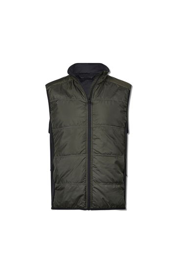 Tee Jays Mens Hybrid Stretch Body Warmer - Deep Green/Black