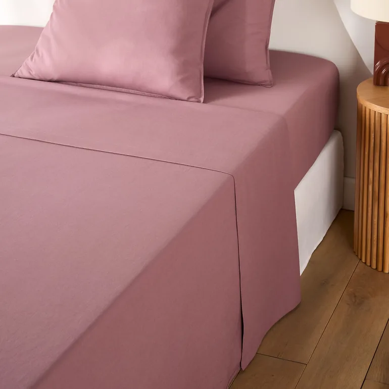 Scenario Plain Washed Cotton Flat Sheet - 1