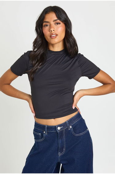 Second Skin Crew Neck Everyday Tee - black