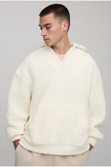 هودي بورغ بتصميم واسع بياقة V بشعار