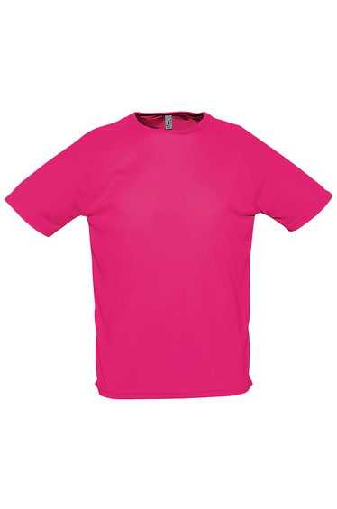 SOLS Mens Sporty Short Sleeve Performance T-Shirt - Neon Pink