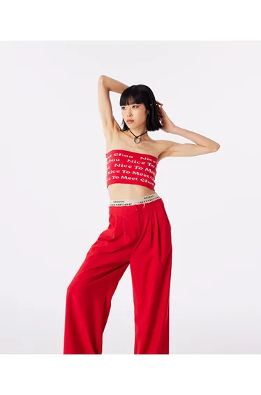 Slogan jacquard knitwear