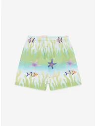 شورت اخضر بطبعة جرافيك - 1