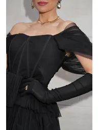 Jayde Black Tulle Mini Dress - 5