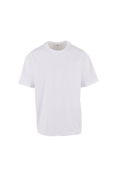 Build Your Brand Unisex Adult Cotton Loose T-Shirt - White