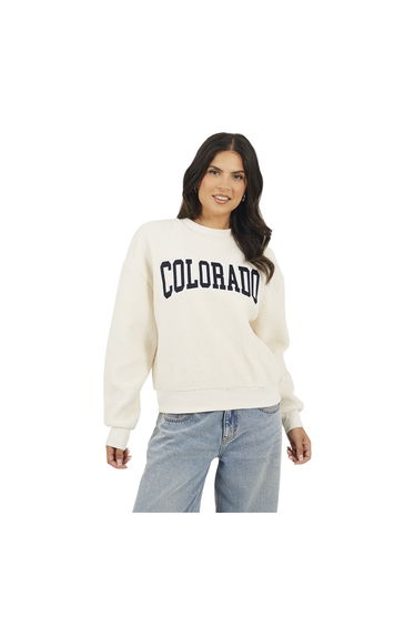 Brave Soul Womens/Ladies Colorado Borg Extra Long Sweatshirt - Cream/Black