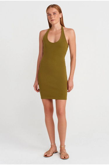 Dilvin Ribbed Bodycon Mini Dress