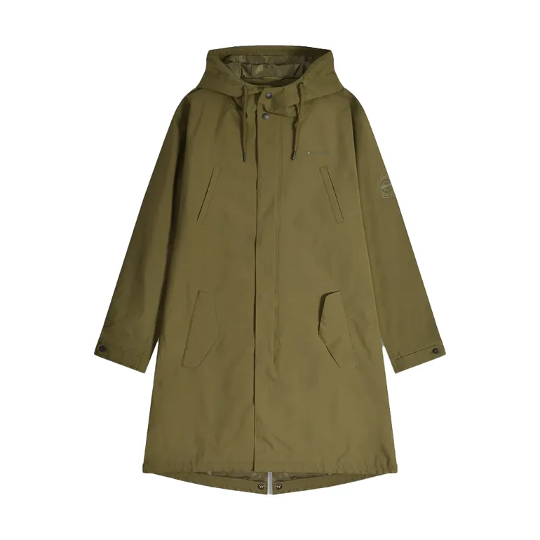 Lambretta Mens Ripstop Waterproof Parka - Khaki Green