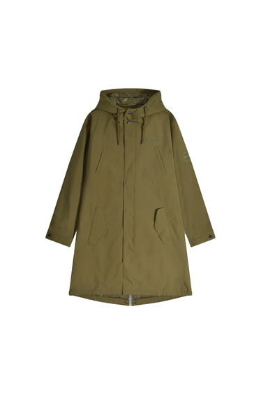 Lambretta Mens Ripstop Waterproof Parka - Khaki Green