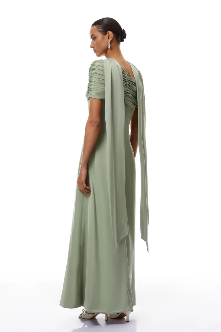 benedetta maxi dress THE BENEDETTA Toile de Jouy maxi dress light blue