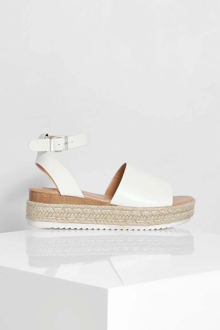 2 Part Espadrille Flatform - white - 1