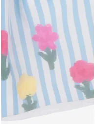 Girls Organza Layered Flower Dress in Blue - 5