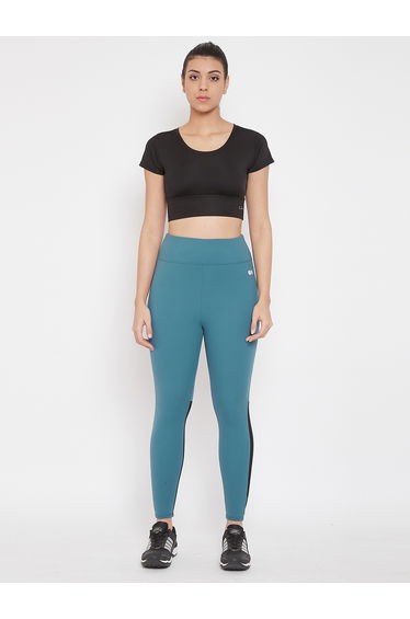 Snug Fit Active Tights with Mesh Insert