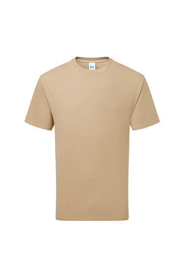 Russell Mens Classic Combed Cotton Heavyweight T-Shirt - Tan