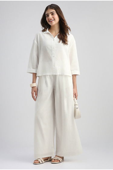 Wide Leg High Waist Pants with Belt