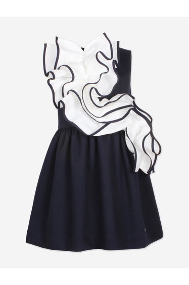 Jessie And James Girls Light Breeze Dress in Navy
