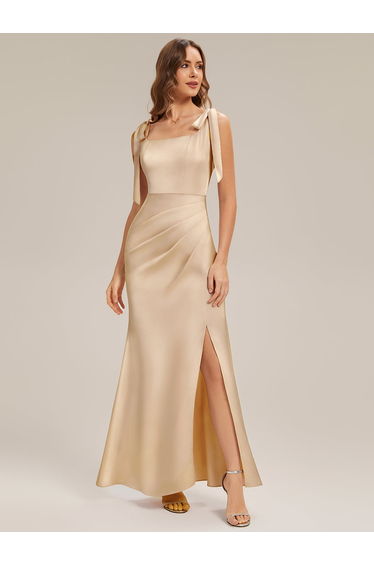 ever LUNA|Mermaid Maxi Satin Sleeveless Bridesmaid Dress