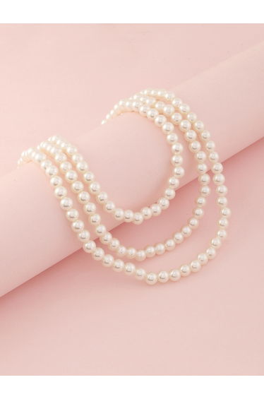Pack o 3 - Faux Pearl Necklace