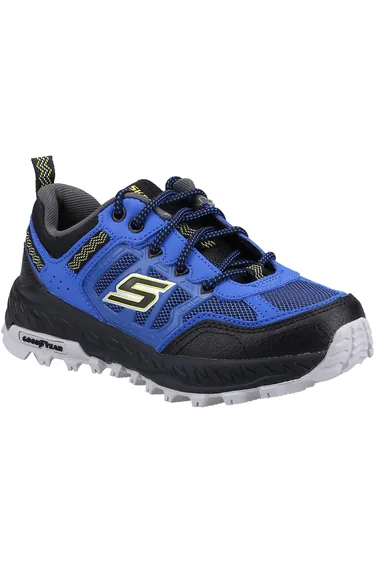 Skechers Boys Fuse Tread Leather Trainers - Royal Blue/Black