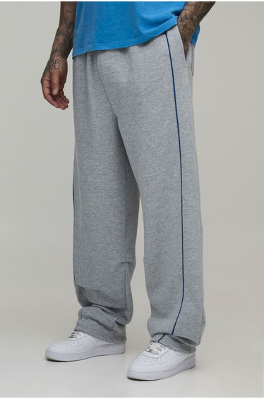 Tall Balloon Fit Piping Jogger - grey marl