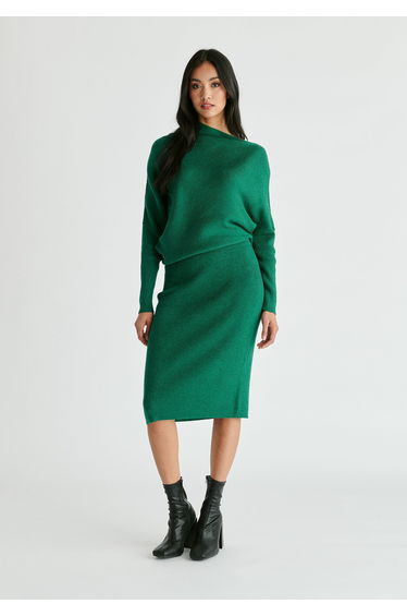 Draped Knitted Dress
