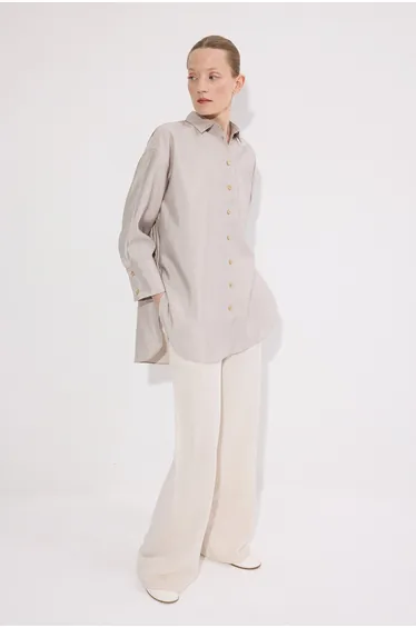 قميص توشيه بريفيه بيج بأكمام طويلة