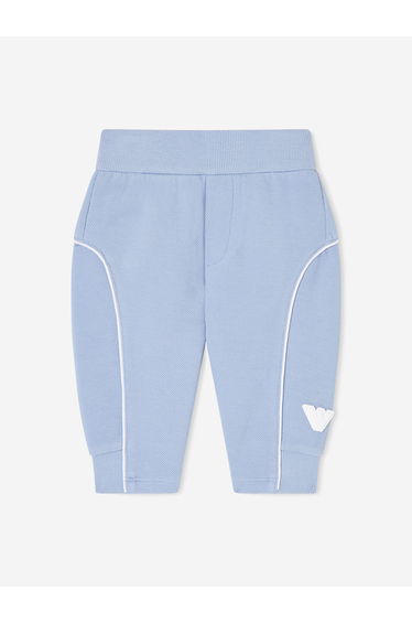 Emporio Armani Baby Boys Eagle Logo Joggers in Blue