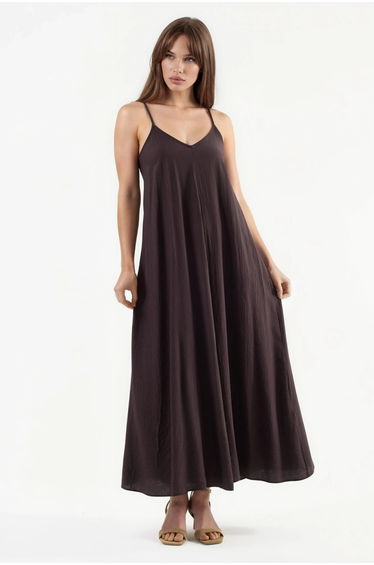 BUSEM V-Neck Midi Slip Dress