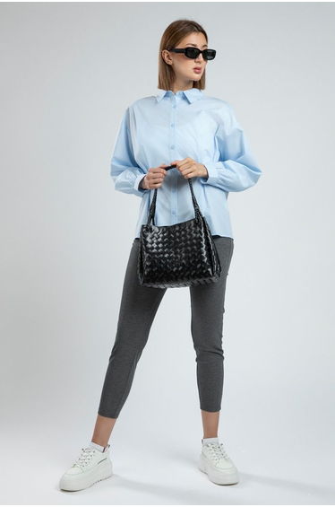 Office Legging Pants With Contrast Waist