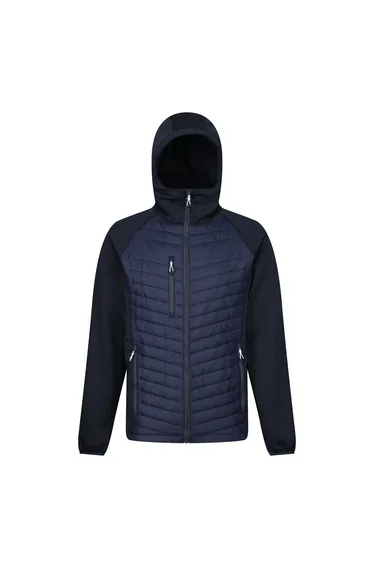 Regatta Mens Navigate Quilted Hybrid Jacket - Navy/Seal Grey