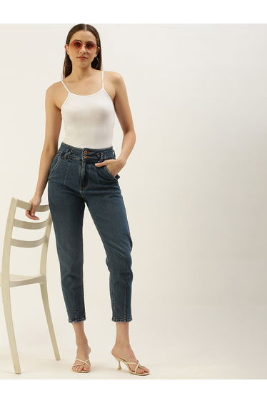 White Knit Cotton Blend Fitted Cami