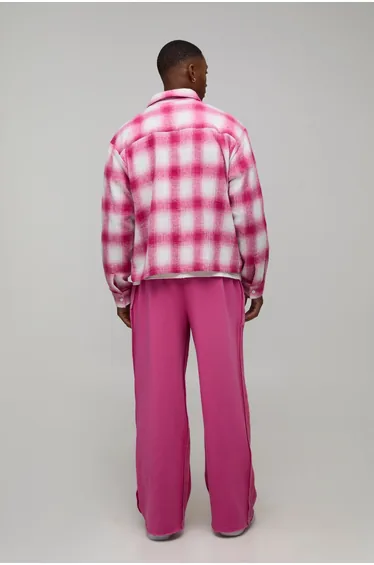 بنطلون رياضة بوهو مان زهري بقصة عريضة