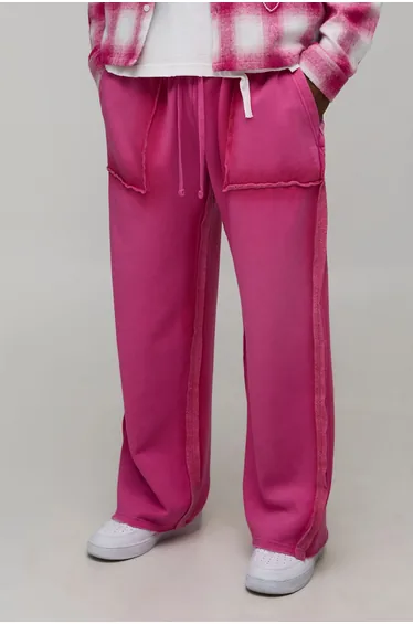 بنطلون رياضة بوهو مان زهري بقصة عريضة