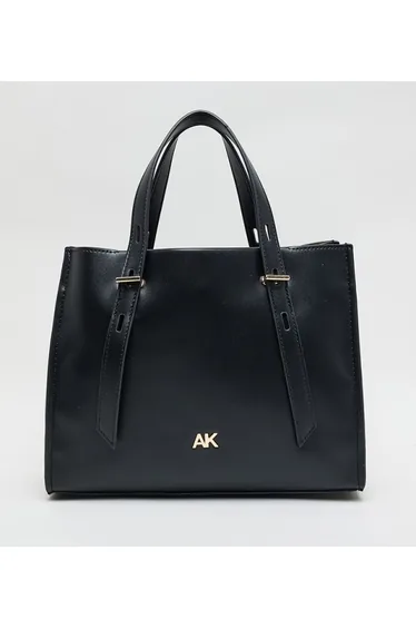 حقيبة كتف آن كلاين باللون الأسود